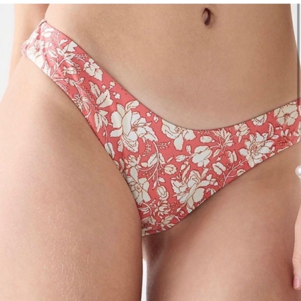 NWT J.Crew Curved-waist cheeky bikini bottom in tossed floral size XXL